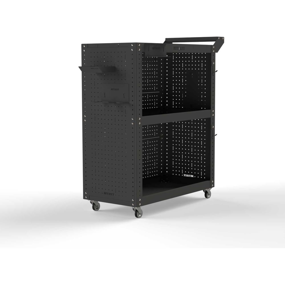 Изображение товара Тележка инструментальная ООО Металекс Тип 3 800x450x950 мм, 3 полки, серый