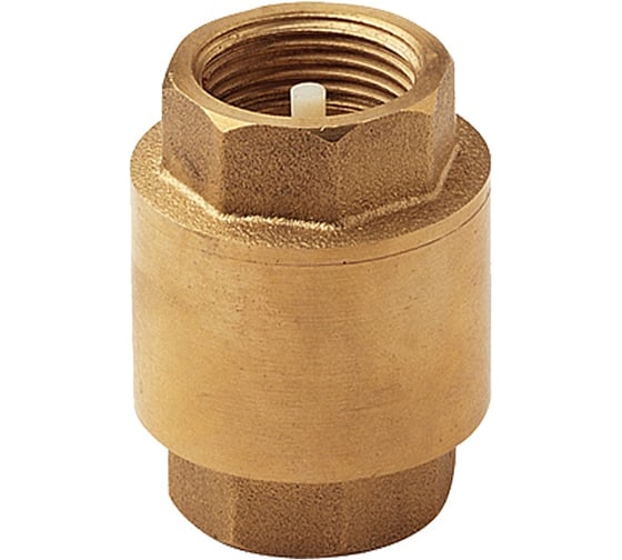 Изображение товара Клапан обратный ООО ПКФ Сварком д=15 латунь, пружинный с пласт.седлом s002252