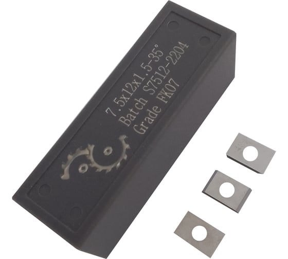 Изображение товара Нож сменный твердосплавный FHONK 7.5x12x1.5 HW 35º Z=2 (упаковка 10шт) 751215FK07-10