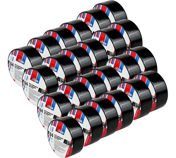 Изображение товара Армированная клейкая лента ЛИКК 850-60 48 мм 50 м черная - 24 шт. 850-60-50-24 ЧР