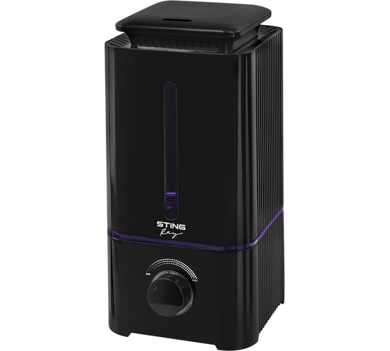 Изображение товара Увлажнитель воздуха с верхним заливом и антивирусной УФ-лампой STINGRAY ST-HF504A черный/фиолетовый 43886