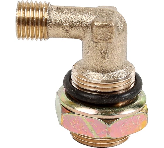 Изображение товара Угольник Крал 12x1.5x10x1 с гайкой (латунь) (10 шт) 5862