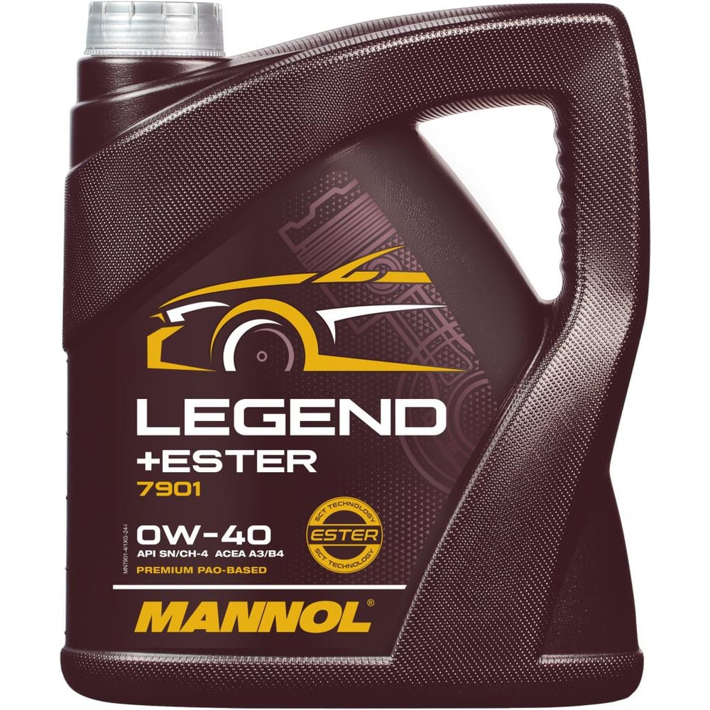 Изображение товара Синтетическое масло MANNOL LEGEND Ester 0W40 4 л 1001