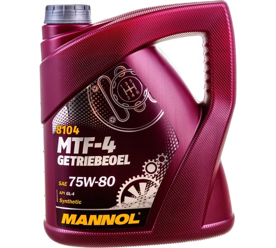 Изображение товара Синтетическое трансмиссионное масло MANNOL MTF-4 GETRIEBEOEL 75W80 4 л 81044