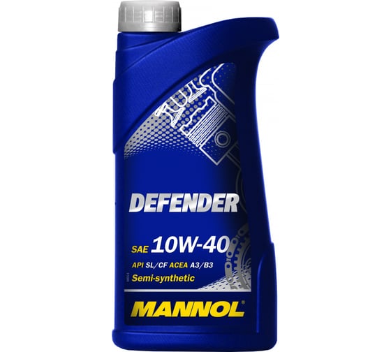 Изображение товара Полусинтетическое моторное масло MANNOL DEFENDER 10W40 1 л 1147