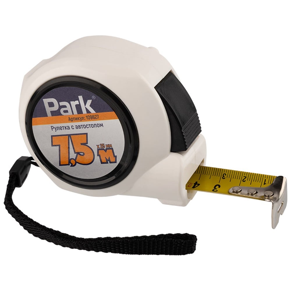 Изображение товара Рулетка с автостопом Park 7.5 м 25 мм для строительных работ