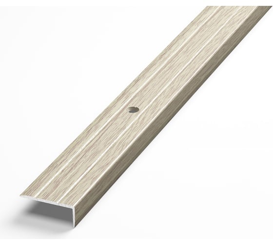Изображение товара Порог угловой алюминиевый декоративный (24х10 мм, 1,8 м, Дуб беленый) ЛУКА УТ000003291
