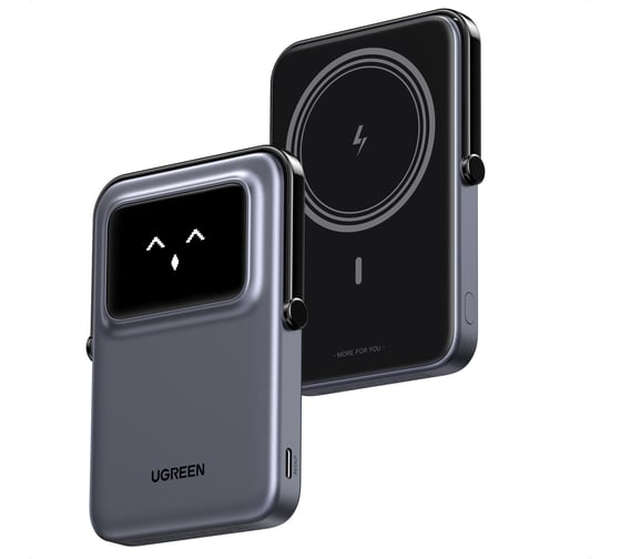 Изображение товара Внешний аккумулятор PB571 UNO 5000mAh MIni Magnetic Wireless 20W Power Bank. Цвет: серый Ugreen 35605B
