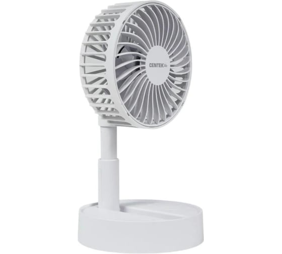 Изображение товара Вентилятор настольный Centek Аккумуляторный 1800мАч/ 4Вт/ Ø10см/ 3ск/ Наклон/ USB Type-C CT-5044