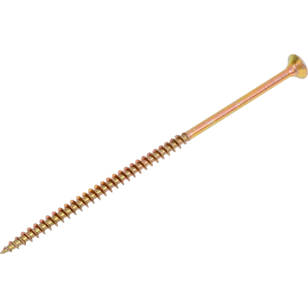 Изображение товара Саморез универсал 5,0x120 Потайной Головой Шлиц PZ Желтый Цинк 100шт