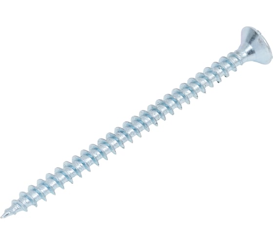 Изображение товара Саморез универсал., КостИнСтрой 5,0x70 потайн. гол., шлиц PZ, острый, белый цинк (200шт) 16265