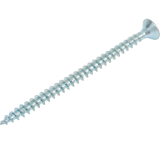 Изображение товара Саморез универсал., КостИнСтрой 4,0x60 потайн. гол., шлиц PZ, острый, белый цинк (300шт) 16189