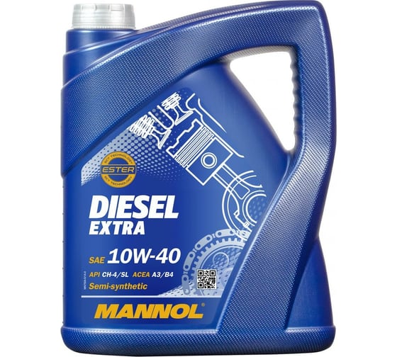 Изображение товара Полусинтетическое моторное масло MANNOL DIESEL EXTRA 10W40 5 л 1106