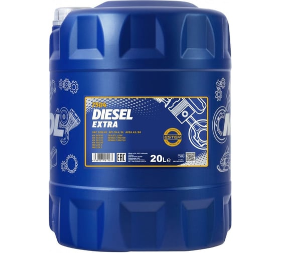Изображение товара Полусинтетическое моторное масло MANNOL DIESEL EXTRA 10W40 20 л 1186