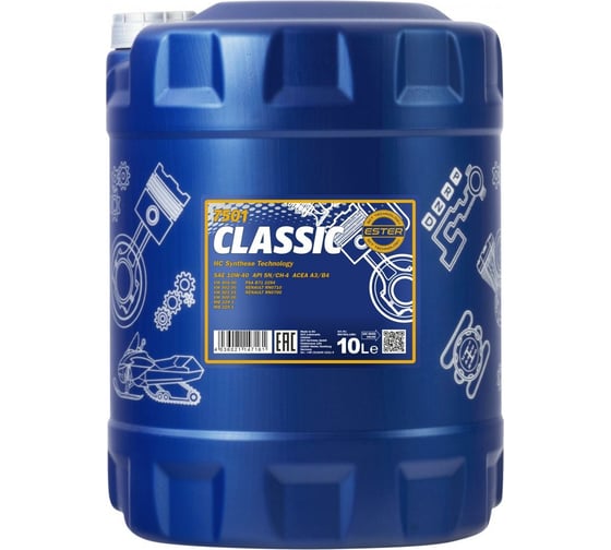 Изображение товара Полусинтетическое моторное масло MANNOL CLASSIC 10W40 10 л 1279