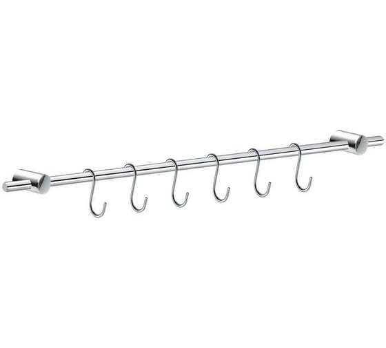 Изображение товара Набор рейлинг с креплением МУЛЬТИДОМ 58 см, 6 S-крючков AN52-125