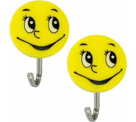 Изображение товара Набор из 2-х крючков МУЛЬТИДОМ Улыбка-Луна бол. HY27-126