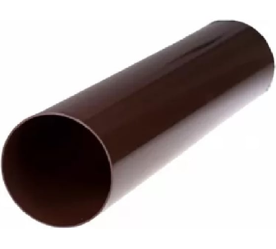 Изображение товара Труба водосточная IMPLAST диаметр 80 мм G130/80, длина 80 см, коричневая 11009