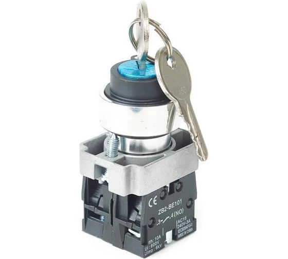 Изображение товара Переключатель HLT BG33 черный 3 положения с замком не возвратный 2NO IP20 (20шт./уп.) 085-17-091