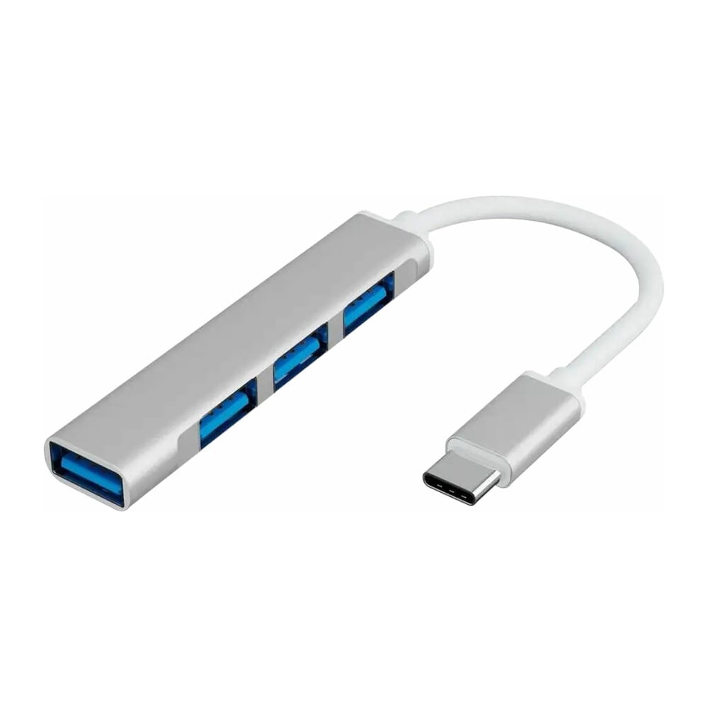 Изображение товара Хаб Type-C ОФИСМАГ 4 порта серый USB разветвитель активный