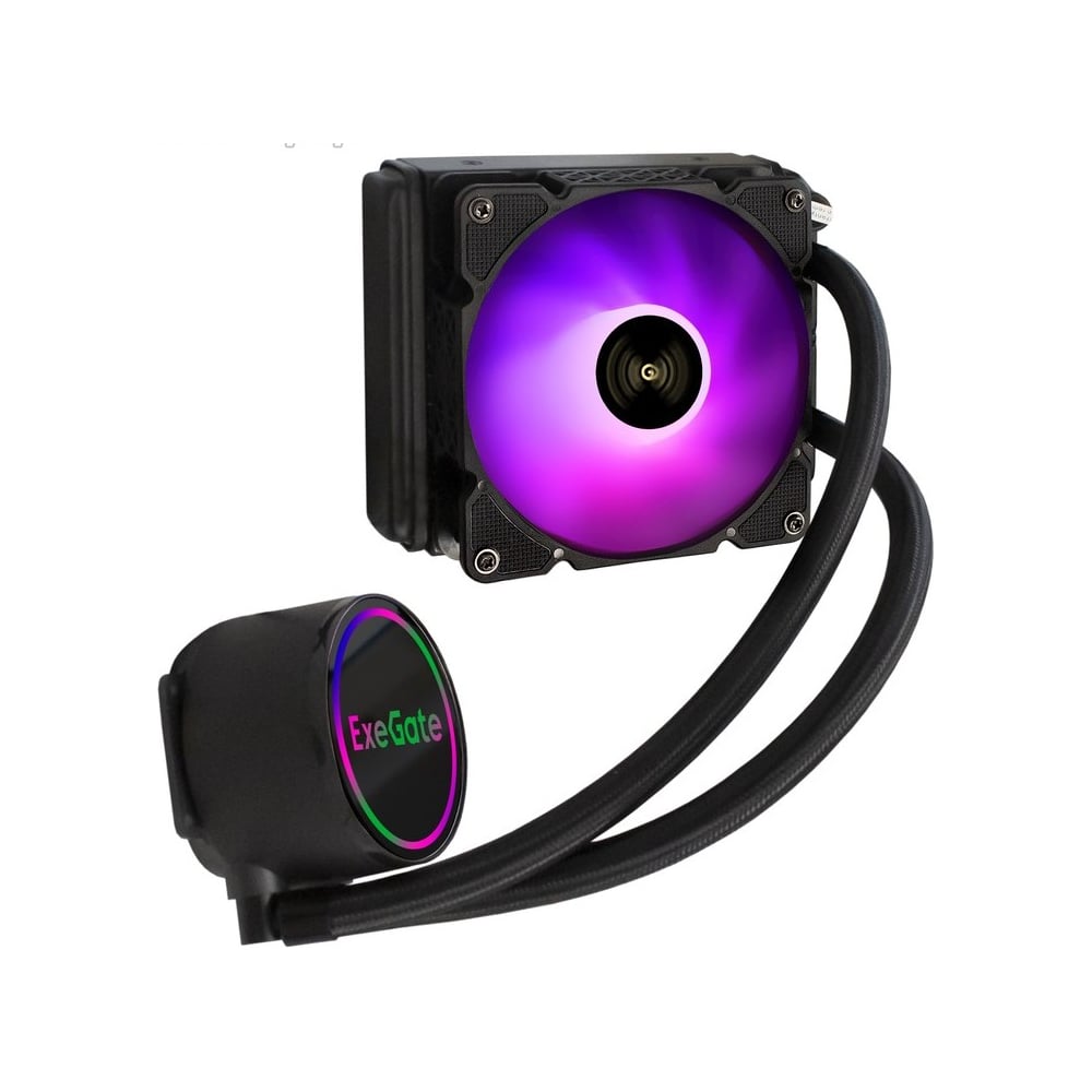 Изображение товара Комплект водяного охлаждения ExeGate BlackWater-120V3 PWM ARGB 3PIN 5V RGB