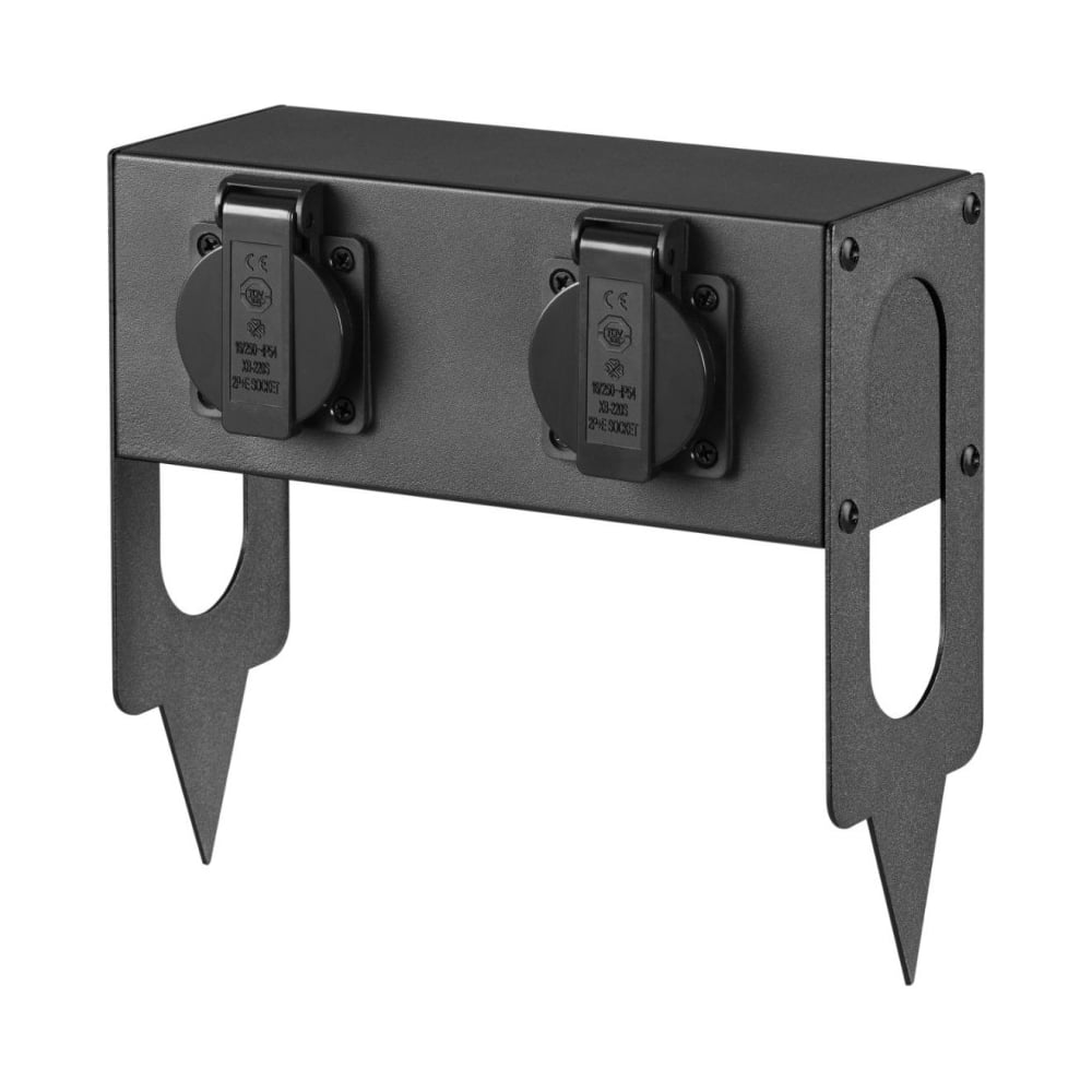 Изображение товара Садовая розетка LUMMONDO Teknik SS02M IP54 черная сталь для наружных работ