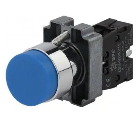 Изображение товара Кнопка ANDELI XB2-BL61 без подсветки удлиненная синяя 1НО ADL10-041