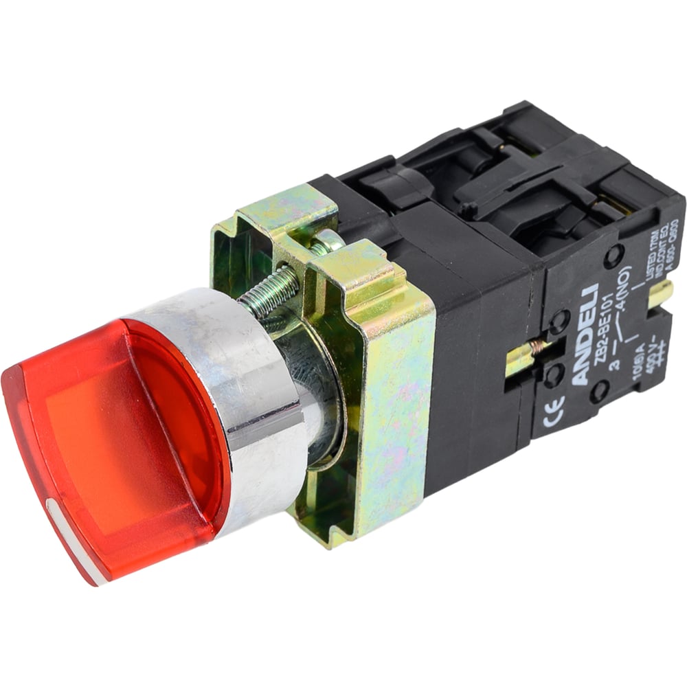 Изображение товара Переключатель ANDELI XB2-BK2465 2 положения с подсветкой, IP65, 220В