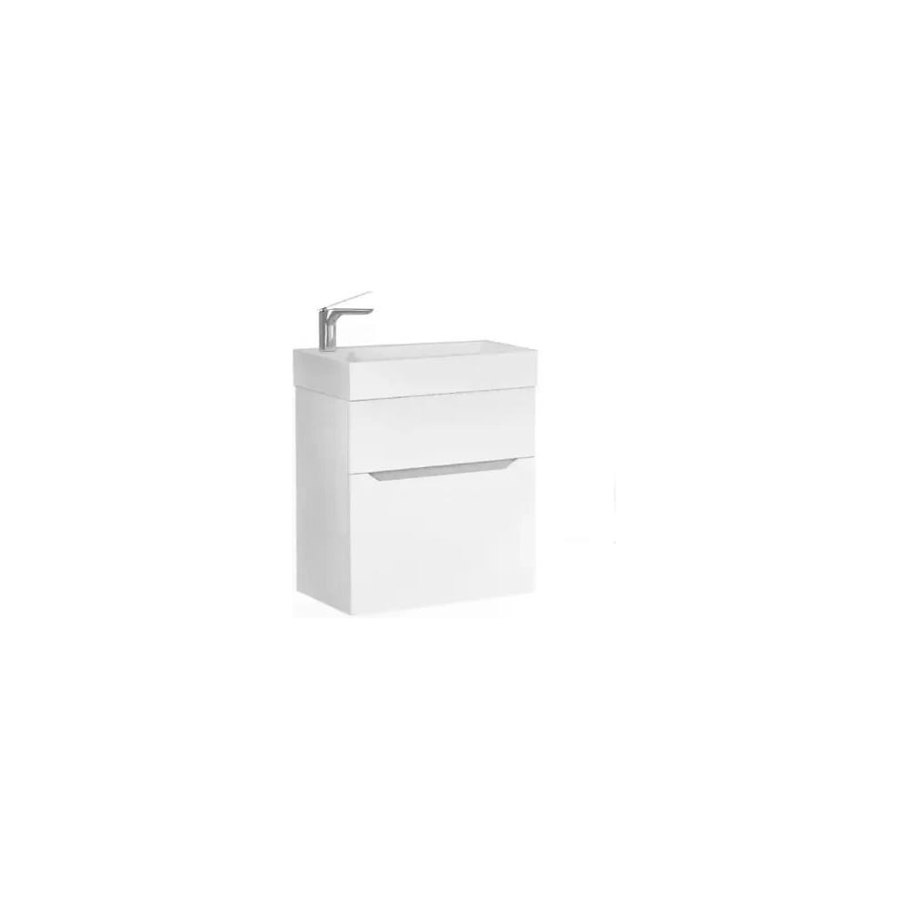 Изображение товара Подвесная тумба с раковиной RAVAL Brik, 55 см, белая, современный стиль