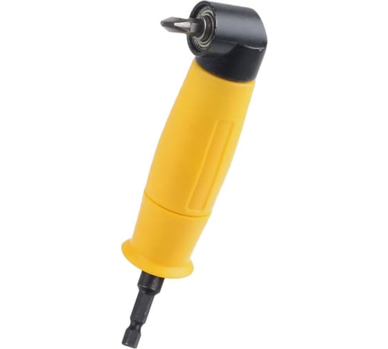 Изображение товара Угловая насадка (адаптер) на дрель/шуруповерт АльфаДиск с шестигранным хвостовиком 543354