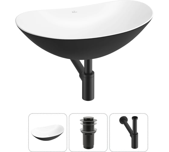Изображение товара Набор Wellsee 3 в 1 Carefree Dove накладная раковина 60x36 см 20212325R