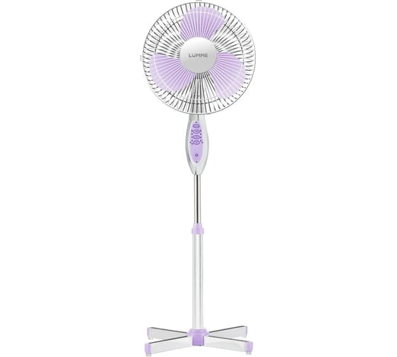 Изображение товара Вентилятор напольный LUMME LU-113 белый/лиловый 44336