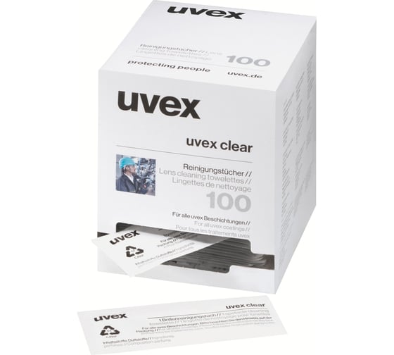 Изображение товара Салфетки одноразовые для чистки очков uvex 9963005