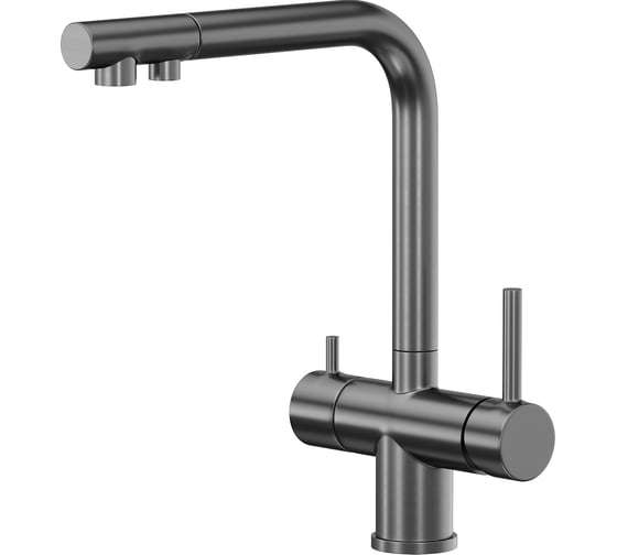Изображение товара Смеситель для кухни Reflexion home Reflexion Lago с подключением к фильтру, оружейная сталь RX9903BL