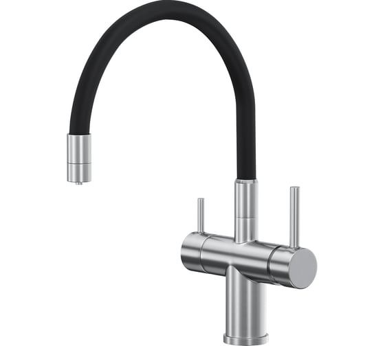 Изображение товара Смеситель для кухни Reflexion home Reflexion Lago с гибким изливом и подключением к фильтру, полированная сталь RX9902SS