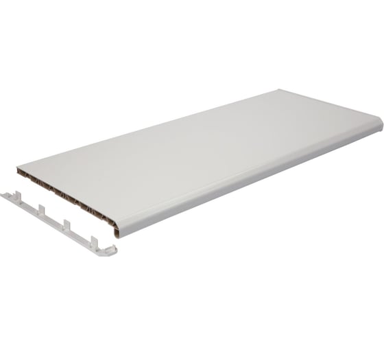 Изображение товара Подоконник DANKE ДАНКЕ Сатин Бьянко белый (102), 400x2500 мм, с торцевой заглушкой, 99645