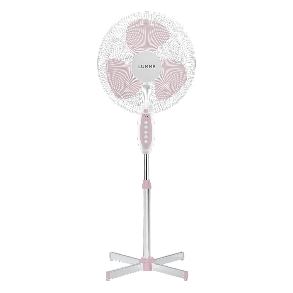 Изображение товара Напольный вентилятор LUMME LU-FN105 белый розовый 50 Вт регулируемая высота