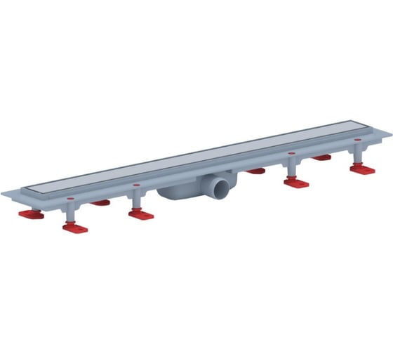 Изображение товара Трап пластиковый линейный с сухим выпуском АНИ Пласт 40 реш. нерж.сталь.глянец.Штиль 750 TLQ1175M