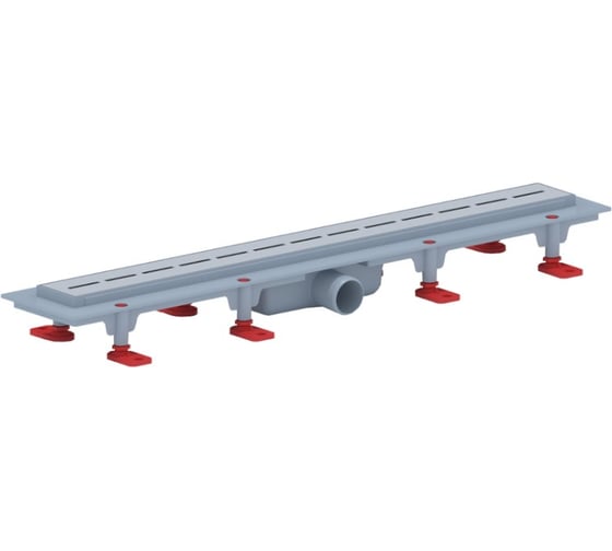 Изображение товара Трап пластиковый линейный с сухим выпуском АНИ Пласт 40 реш. нерж.сталь.глянец.КИЛЬ 650 TLQ1565M