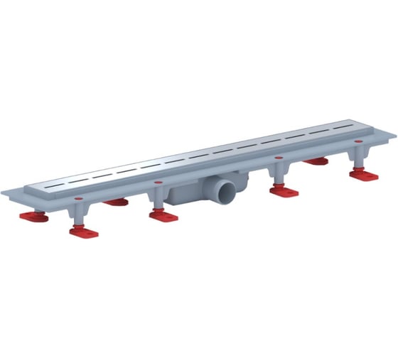 Изображение товара Трап пластиковый линейный с сухим выпуском АНИ Пласт 40 реш. нерж.сталь.матовая.КИЛЬ 550 TLQ1565G