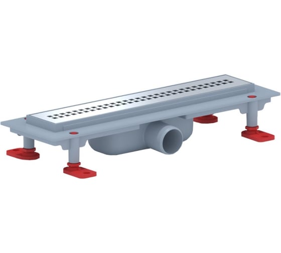 Изображение товара Трап пластиковый линейный с сухим выпуском АНИ Пласт 40 реш. нерж.сталь.матовая.Штиль 850 TLQ1235G