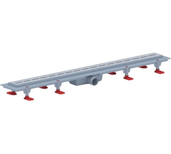 Изображение товара Трап пластиковый линейный с сухим выпуском АНИ Пласт 40 реш. нерж.сталь.глянец .КИЛЬ 850 TLQ1585M