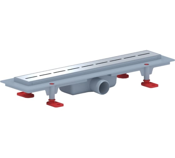 Изображение товара Трап пластиковый линейный с сухим выпуском АНИ Пласт 40 реш. нерж.сталь.глянец.Киль 350 TLQ1545G