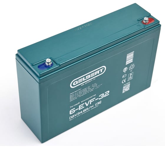 Изображение товара Тяговый аккумулятор Gelbert 6-EVF-32 (12V34.6A/H C5) 025376