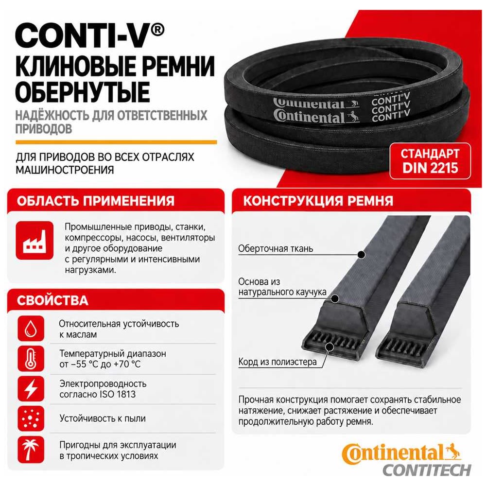 Изображение товара Клиновой ремень CONTITECH SPA 882 L=L CONTI-V (12,7x10x882) SPA882 Изображение товара Клиновой ремень CONTITECH SPA 882 L=L CONTI-V (12,7x10x882) SPA882