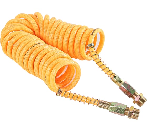 Изображение товара Шланг пневматический витой Крал БРОН М22 L=7.5м (t=-60+70) (желтый) СМ 2016