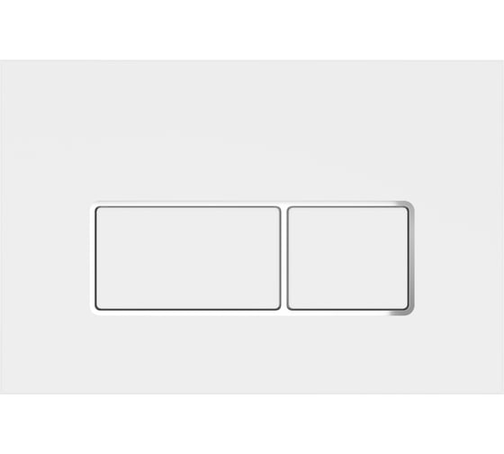 Изображение товара Клавиша смыва Teymi Helmi двойной смыв, белый глянцевый, окантовка хром T70206 ЦБ-00270306