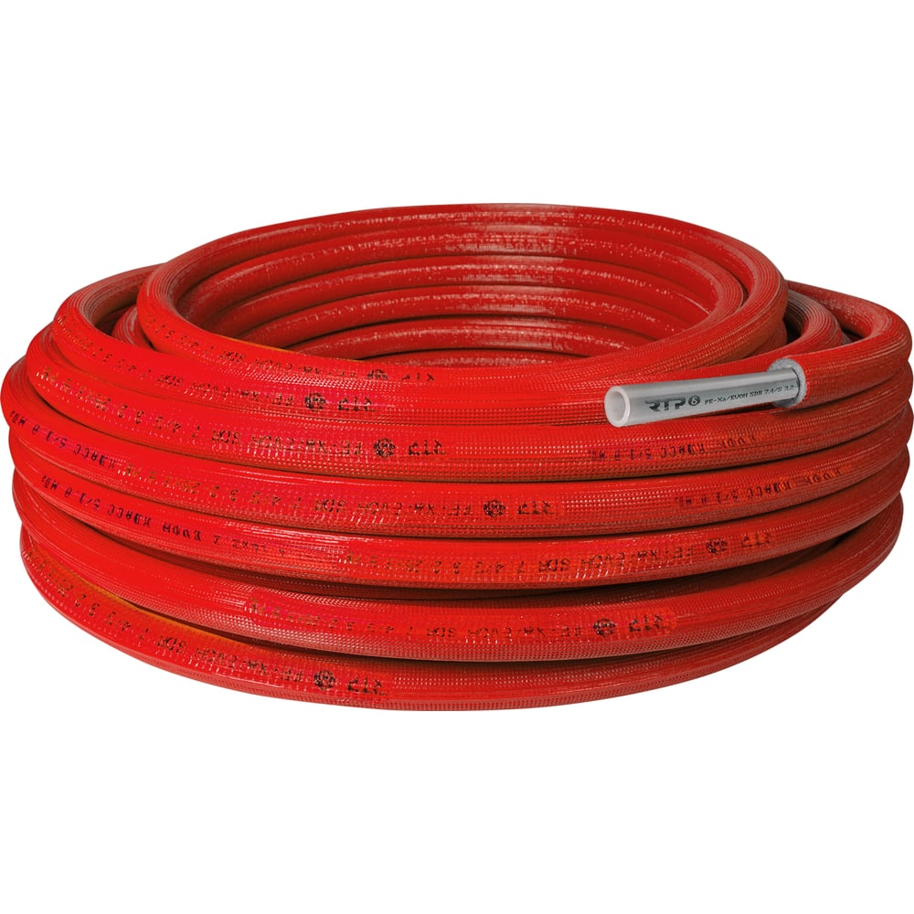Изображение товара Труба RTP EVOH PE-Xa в изоляции, 25x3.5x6, 50м, красная, 47935