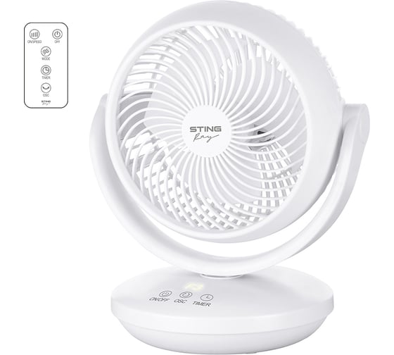 Изображение товара Вентилятор настольный STINGRAY ST-FN4137B белый 42281