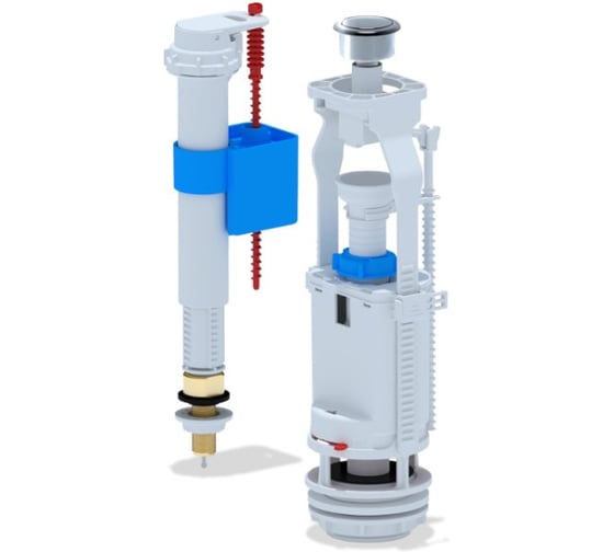 Изображение товара Набор с нижней подводкой АНИ Пласт 1/2латунь кнопкахром. двойная WC8540C